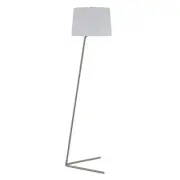Henn&Hart 19" Brushed Nickel Metal/Fabric Floor Lamp
