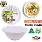 1050ml Take Away Food Containers Plastic Soup Noodle Round Bowls Takeaway White