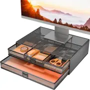 Monitor Stand with Storage, Laptop Stand with Drawers Storage, Desk Organizer an