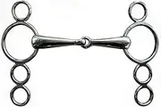 tooloflife 3 Ring Stainless Steel Snaffle Horse Mouth Bit 2 Sizes Horse chews for Horse Racing Accessory 125mm / 135mm,Silver