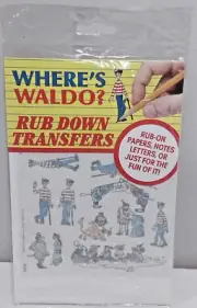 1991 Colorforms #8926 New Package WHERE'S WALDO Rub Down Transfers/Paper Tattoos