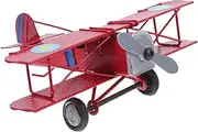 Alipis Sturdy Metal Plane Figurine Vintage Decor for Home Birthday Party Accessory Retro Airplane Model Decor
