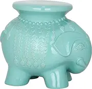 Safavieh Castle Gardens Collection Roben's Egg Blue Elephant Ceramic Garden Stool