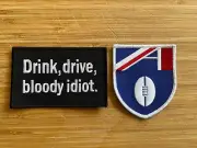 Richmond Football Club 1990-93 DRINK DRIVE BLOODY IDIOT sponsor & AFL patch