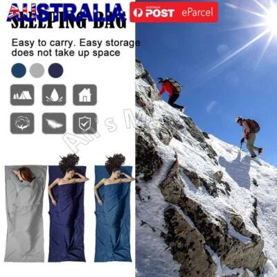 1/2pcs Soft Sleeping Bag Liner Portable Lightweight Travel & Camping Sleep Sack.