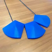 Dark Blue Silicone Teething Beaded Necklace Sensory Jewellery Teether BPA free
