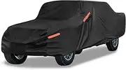 X AUTOHAUX Truck Car Cover for Jeep Gladiator JT 2020 2021 2022 Outdoor Waterproof Sun Rain Dust Wind Snow Protection Black