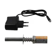 For RC Nitro 1.2 V 1800MAH 3600mah Glow Plug Igniter Suitable for RC Car 1/8 1/10 80101 Rechargeable Charger,EU Plug As Shown
