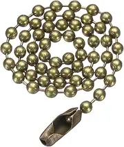 [uxcell] Stainless Steel Ball Chain 2.4mm 9.8" Length Round Bead Necklace Dog Tag Pull Chains with Connectors Clasps for Men Women Jewelry Making Bracelets Keychain, Bronze