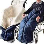 [SUOYUANJIE] Wheelchair Blanket Wheelchair Blanket for Warmth and Comfort,Wheelchair Accessory,Fleece Lined Blanket with Ring Pulled Zipper for Winter Leg Foot Back,Wheelchair Cover