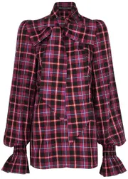 The Vampire's Wife The Mythical Checked Cotton Blouse - Blue - 16 (UK16 / XL) 16 (UK16 / XL)
