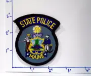 MAINE STATE POLICE -- POLICE EMBROIDERED BADGE SIZE PATCH 3" - NEW