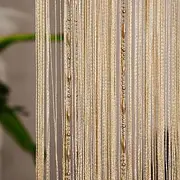 String Curtain Doorway Curtain Tassels Beaded Curatin, Boho Macrame Sliding Door Curtain Wedding Tapestry Decoration, Room Divider for Pergola Outdoor Patio W