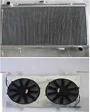 Aluminum Radiator 52MM +Shroud+ Fan Cooling，Compatible With NISSAN Silvia S13 SR20DET
