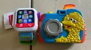 Fisher-Price Laugh & Learn Time To Learn Smartwatch & Bigbird Elmo Camera 2011