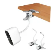 Adjustable Gooseneck Camera Clamp Mount for eufyCam 2C/Arlo Pro 2Pack White