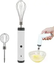 Electric Egg Whisker, Milk Frother Handheld, Rechargeable Electric Whipper Whisk with Foldable Handle, Portable and Versatile 3 Adjustable Speeds Quick Foaming Blender for Coffee Latte Cappucino