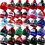 30 Pcs Light Up Christmas Beanie Hats Bulk Xmas LED Knitted Beanie Hat Unisex...