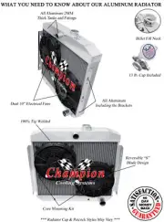 RC 2 Row 1" Radiator,10" Fans for 1955 1956 Chevrolet 150 Series 6 Cyl Mount (for: Chevrolet)