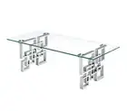 Royale Silver Coffee Table - White Marble