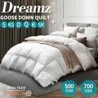 Dreamz Goose Down Feather Quilt 500/700GSM Duvet Doona Winter Summer Queen King