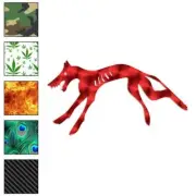 Zombie Dog Hound, Vinyl Decal Sticker, 40 Patterns & 3 Sizes, #3376