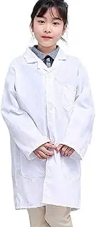 [LALMISRL] Kids Unisex Lab Coat for Child Scientist Role Play Career Day Costume - Soft Touch