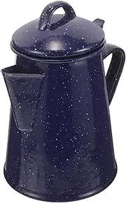 PEPLAYTAL Enamel Coffee Pot Teapot Speckled Design Lightweight Easy to Pour for Home Cafe Office Use for Brewing Coffee Tea