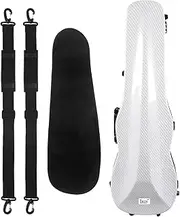 rockible 4/4 Violin Hard Case Violin Travel Case Violin Box Carbon Fiber for Violin Lovers Beginner