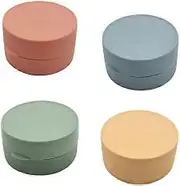 8x4.5cm Plastic Soap Box 4 Pieces Portable Travel Soap Box Waterproof Soap Holder with Lid Small Soap Storage Box for Home Outdoor Camping 4 Colors