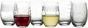 Mikasa Cheers Etched Wine Glasses, Fine European Lead-Free Crystal, Set of 6