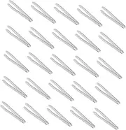 WRITWAA 50pcs Double Eyelid Patch Tool Applicator Tweezers False Eyelashes False Eyelash Remover Clip Transparent Clip for Makeup Mask Removal Clip Makeup Tool Mask Eyelashes Clip Plastic