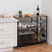 CostwayIndustrial Kitchen Baker Rack with Lockable Universal Wheel