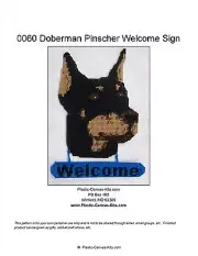 Doberman Pinscher Dog Welcome Sign- Plastic Canvas Pattern or Kit