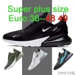 NIKE BIG SIZE 36-48 49男鞋SPORT AIR MAX 270黑色白色運動鞋慢跑鞋PLUS SHOE