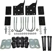 BST BSSP Multi Leaf Spring w/U-Bolts Shock Plate Bracket Install Kit & Rear Shackle Bushings Kit for 68 Chevrolet Chevy II,Compatible with 1968 1969 Camaro Pontiac Firebird, for 1969-1972 Chevy Nova
