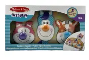 Melissa & Doug First Play Wooden Jumbo Knob Farm Animal Puzzle (3 pcs) NIB