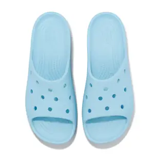 Crocs 雲朵拖鞋 Classic Platform Slide 北極藍 厚底 女鞋 拖鞋 卡駱馳 208180411
