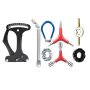 Bicycle Spoke Tension Meter Wrench Repair Tool Set, 8Pcs Adjustment Bike Bicycle