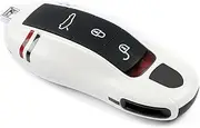 Key case Cover for Porsche Macan Cayenne Panamera 911 718 971 9YA Boxster Remote Smart Key Side Shell Holder Cap Protection (StyleB) (StyleB, White)