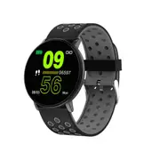 1.3'' Full Touch IPS Screen IP67 Waterproof Smart Watch Heart Rate Blood Pressure Monitor Remote Camera Fitness Sports Bracelet BLACK COLOR