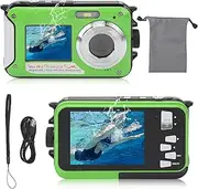 Jectse Waterproof Digital Camera, HD 48MP 2.7K 16X Zoom, 10FT Underwater, Dual Screens, Point & Shoot, Snorkeling, Teens to Seniors