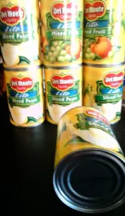 LOT of 7 Del Monte Lite, extra light syrup (5 x sliced pears, 2 x mixed fruit)