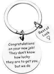 [YangQian] Coworker Congratulations Gifts for Women Men Keychain Farewell Going Away Gifts for Coworkers Friends New Job Gift Key chain