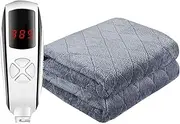 Electric Blankets Bed Blankets Plush Electric Blanket,9-Step Temperature Adjustment, 2/4/8/12 Hours Automatic Power-Off Mattress