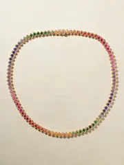 [Fabergé] Fabergé - Colours Of Love Cosmic Curve 18-karat Rose Gold Multi-stone Necklace - One size One size Gold