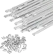 50 Pcs 1/4'' x 13.7Inch Spiral Steel Boning for Corset, Sewing Corset Boning Precut with 50 Steel Boning Tips Structure and Form (6mm)