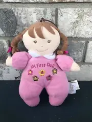 Stephan Baby Soft Plush My First Doll with Fair Complexion and Brown Hair Pastel