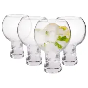 4x 525ml Short Stem Gin Glasses Cocktail Tonic Wine Balloon Copa Glass Gift Set