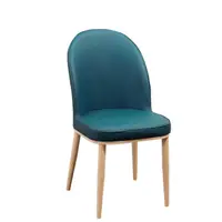 在飛比找PChome24h購物優惠-清松藍色皮餐椅